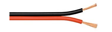 Lautsprecherkabel 2 x 0,75 mm² rot/schwarz CCA Zwillingslitze