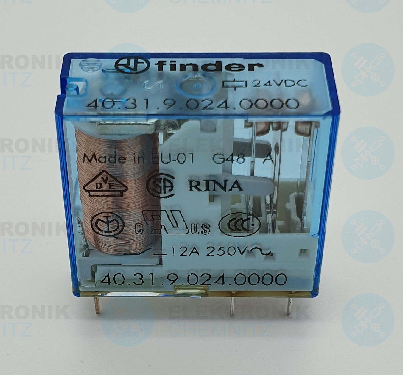 Finder 40.31.9.024.0000 Steck- /Printrelais  24V / DC 1 x Wechsler 12A
