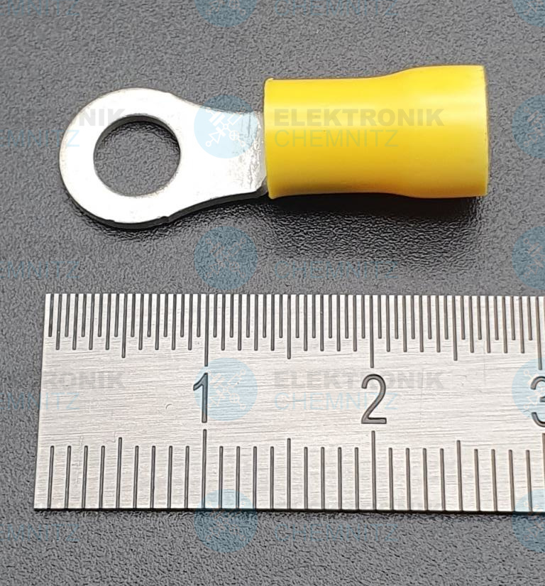 Ring-Kabelschuh M5 gelb 4-6 mm²