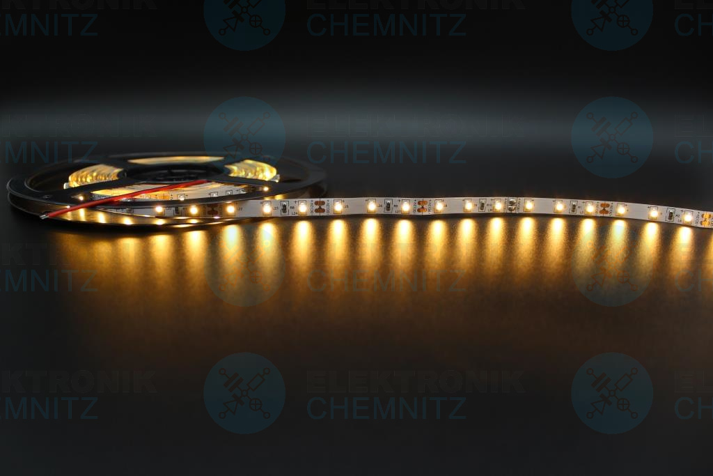 LED Streifen 3528-60 2700K DC12V 4,8W/m IP20 PCB: weiß 5mm