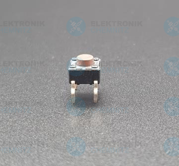 Kurzhubtaster 50mA Schließer 6x6 Höhe 5mm Durchsteckmontage 4-polig