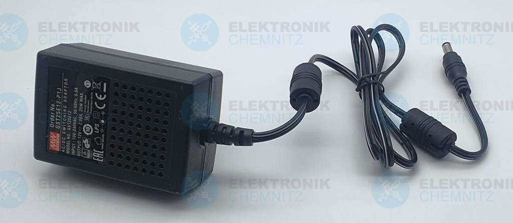 MEAN WELL GST25E12-P1J Steckernetzteil 12 VDC 25 W 2080 mA 2,1 x 5,5 x 11 mm