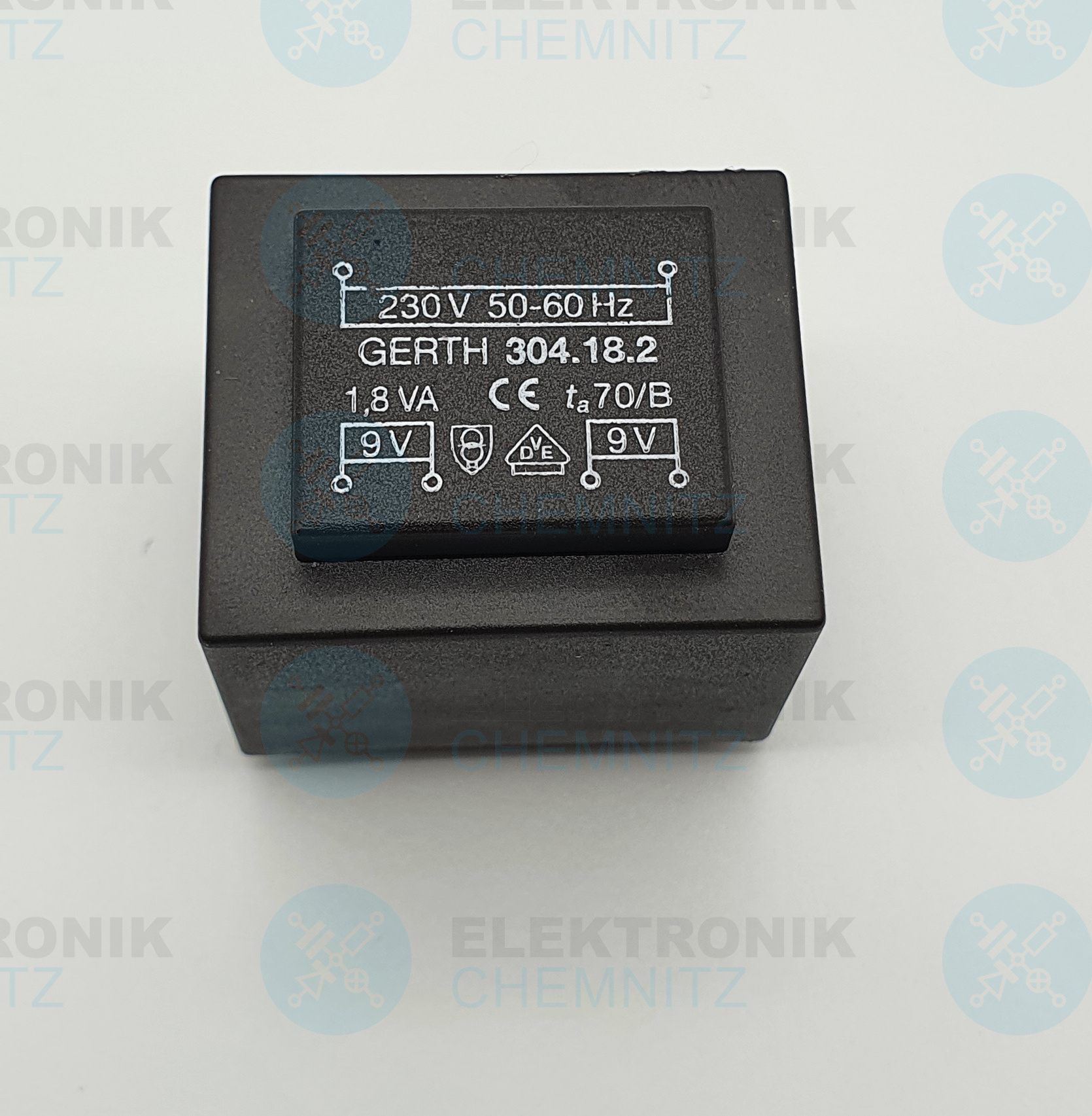 Gerth GERTH Printtrafo 304.18.2 230 V AC 2 x 9 V AC 1,8 VA