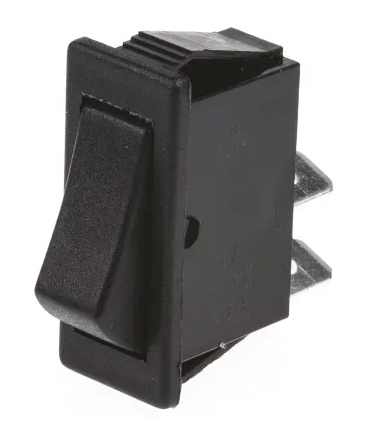 Bulgin C 1501 AL WippTaster 250 VAC 16 A 1 x Aus / Ein tastend schwarze Wippe