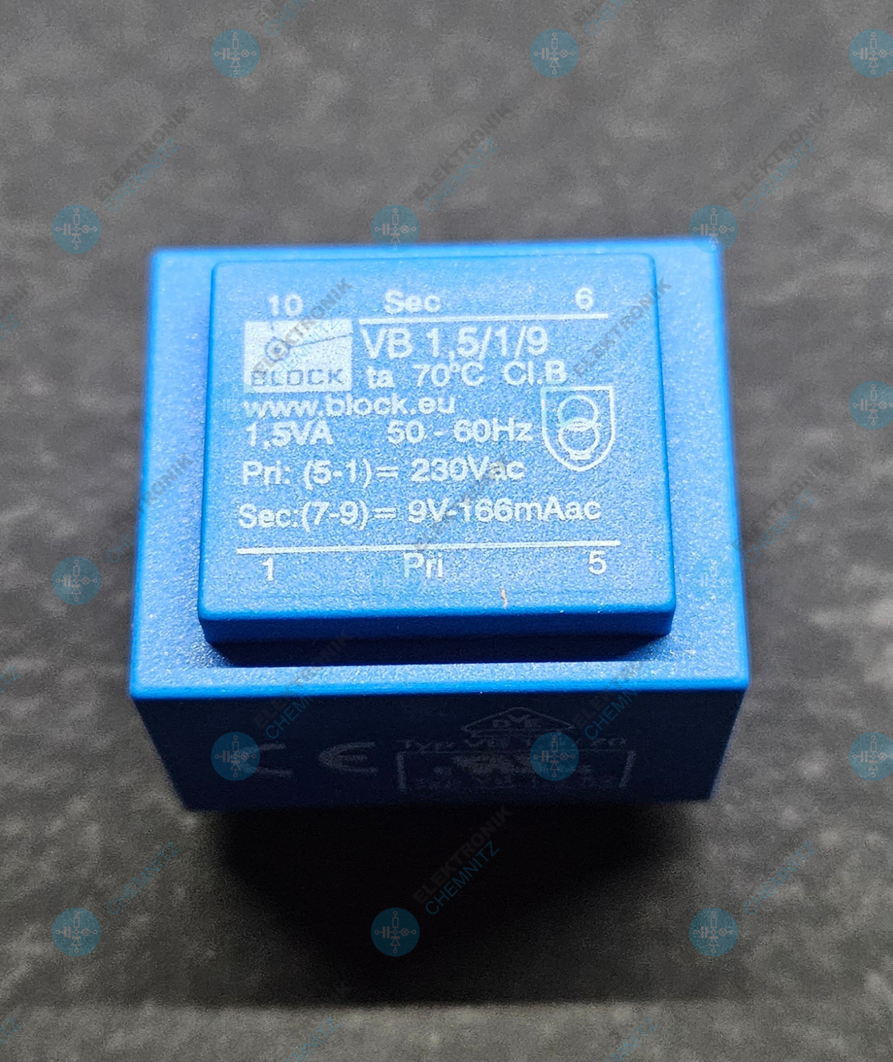 BLOCK Printtrafo VB 1,5/1/9 230 V AC 1 x 9 V AC 166 mA 1,5 VA