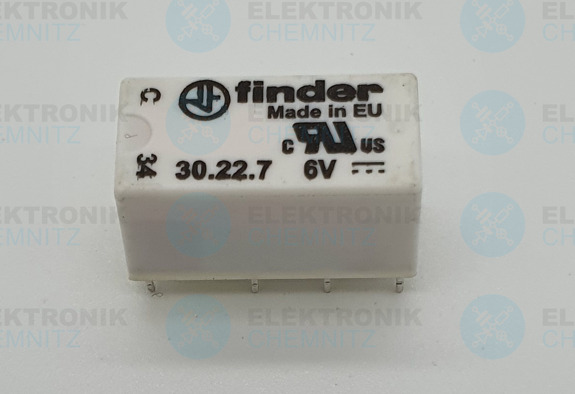 Finder 30.22.7.006.0000 Printrelais 6 V / DC 2 x Wechsler 2 A  250 VAC (DC Sensitiv, 200mW)