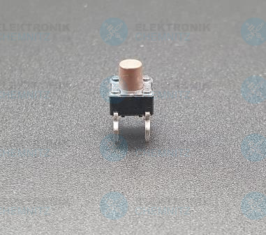 Kurzhubtaster 50mA Schließer 6x6 Höhe 4,5mm Durchsteckmontage 4-polig