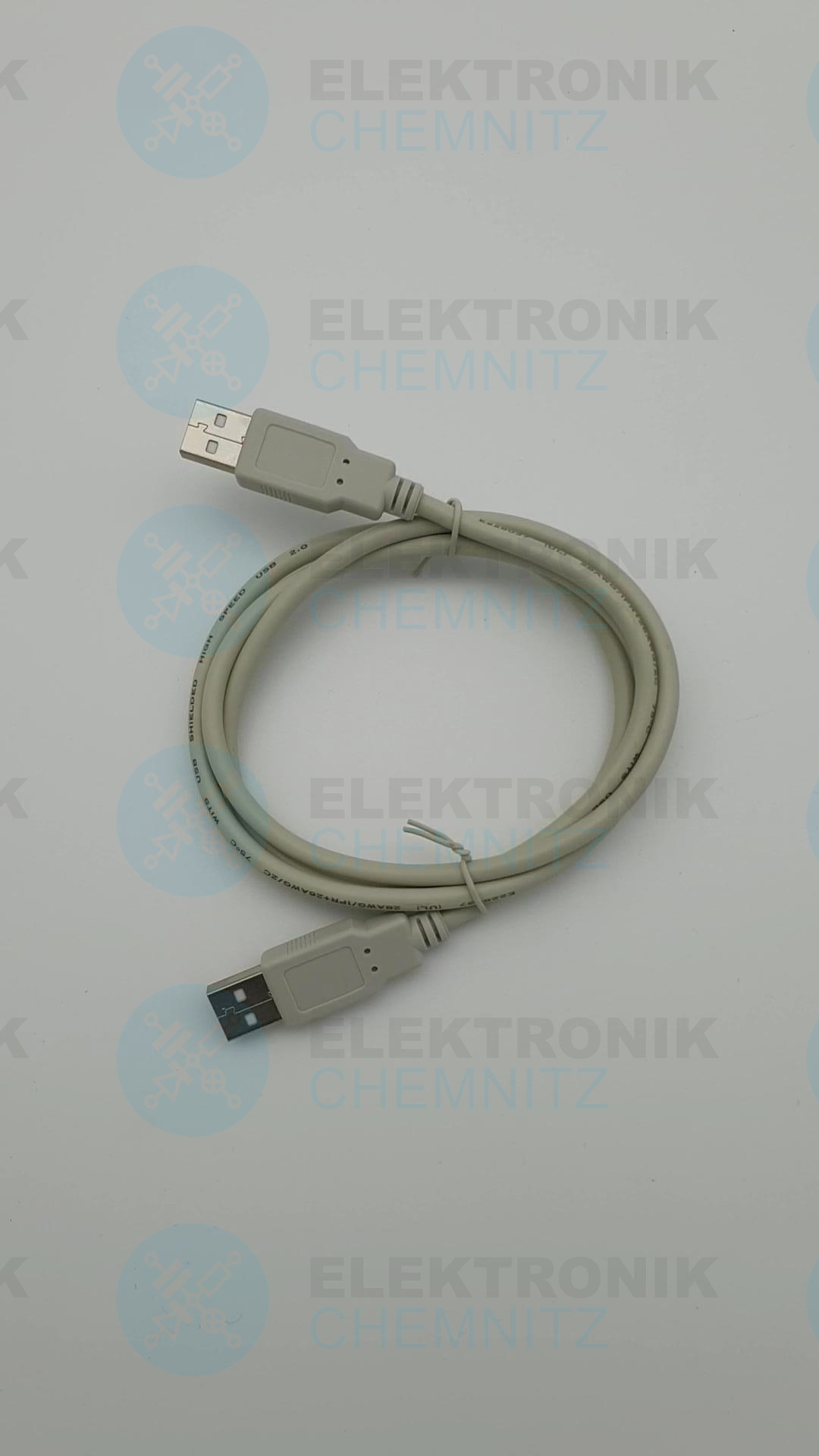 USB 2.0 Kabel grau 1,0m A Stecker auf A Stecker