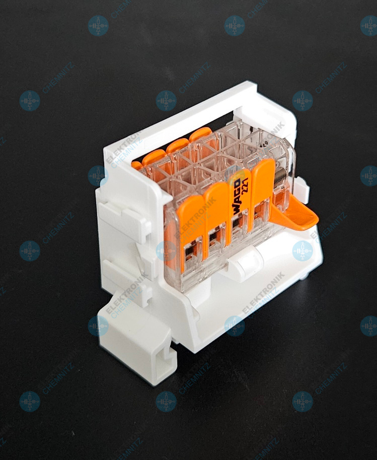 WAGO 221-549/002-000 Befestigungsadapter Hutschiene ohne Zugentlastung für Typ 221-420