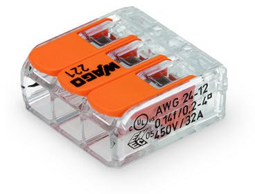 WAGO 221-413 Installationsklemme bis 4mm² CU 3-fach
