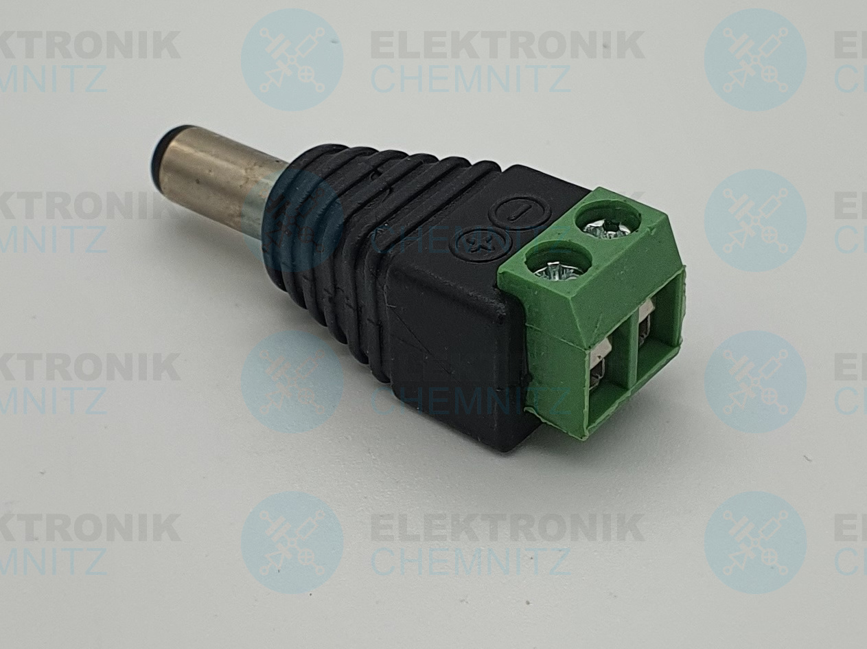 DC Power Verbinder schwarz 5,5x2,1 Stecker Stecker