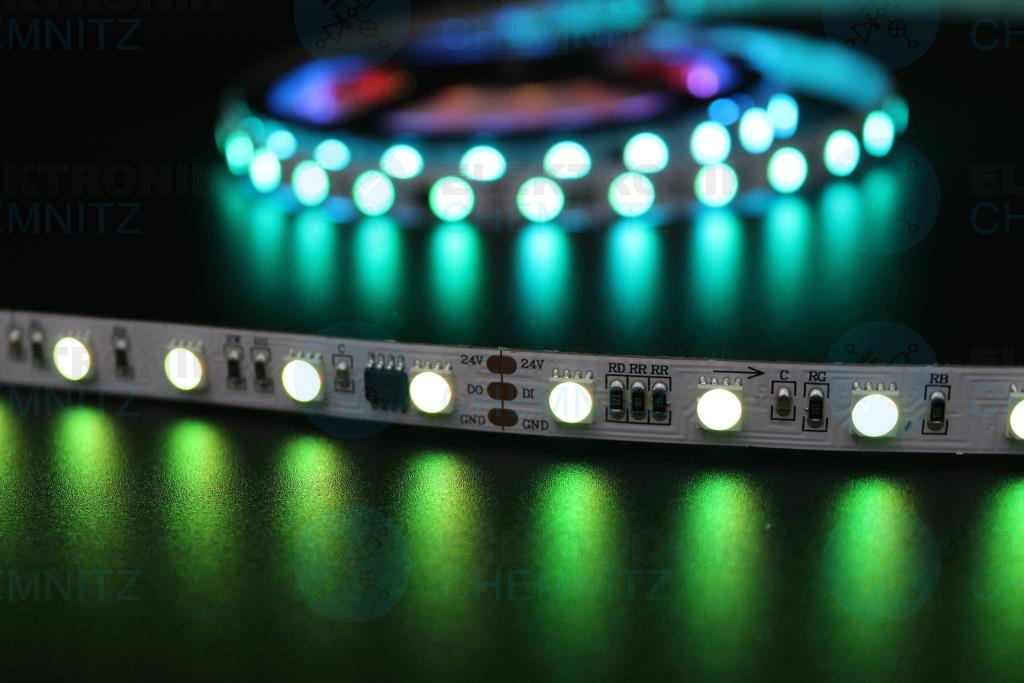 LED Streifen 5050-60-UCS2904B digital DC24V RGBW 2800K 10px/m IP20 PCB: weiß 10mm