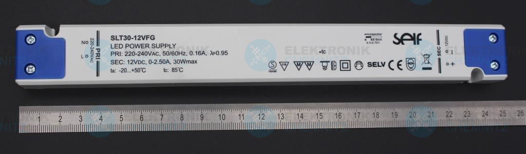 Self SLT30-12VFG LED Netzteil Slim 12 VDC 30 W 2,5 A Konstantspannung