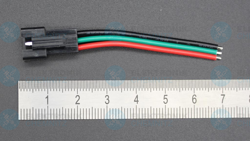 Anschlusskabel mit JST SM Stecker männlich 3-polig 20 AWG 5 cm
