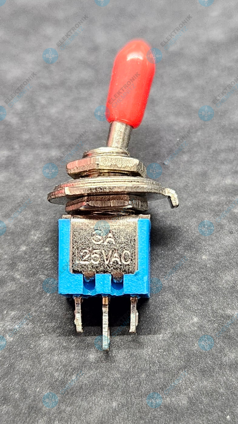 goobay Miniatur-Kippschalter 125 VAC 3 A 1-polig EIN-EIN 5 mm Bohrloch