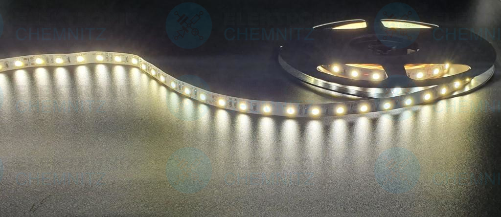 LED Streifen 5050-60-4000K DC24V 12W/m IP20 PCB: weiß 10mm