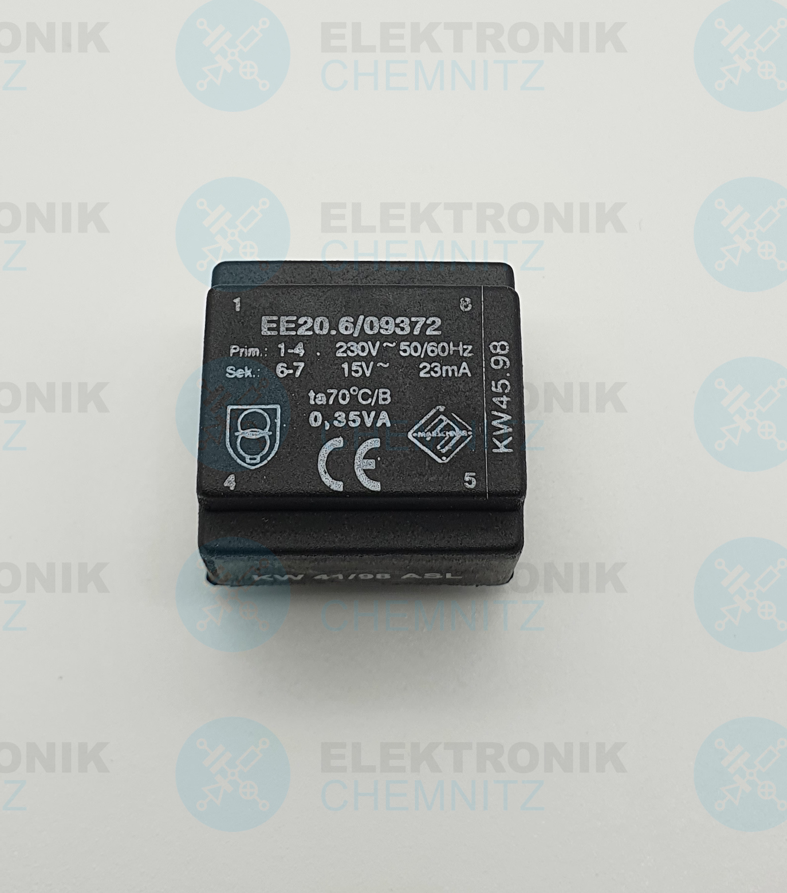 Marschner Printtrafo EE20.6/09372 230 V AC 1 x 15 V AC 23 mA 0,35 VA