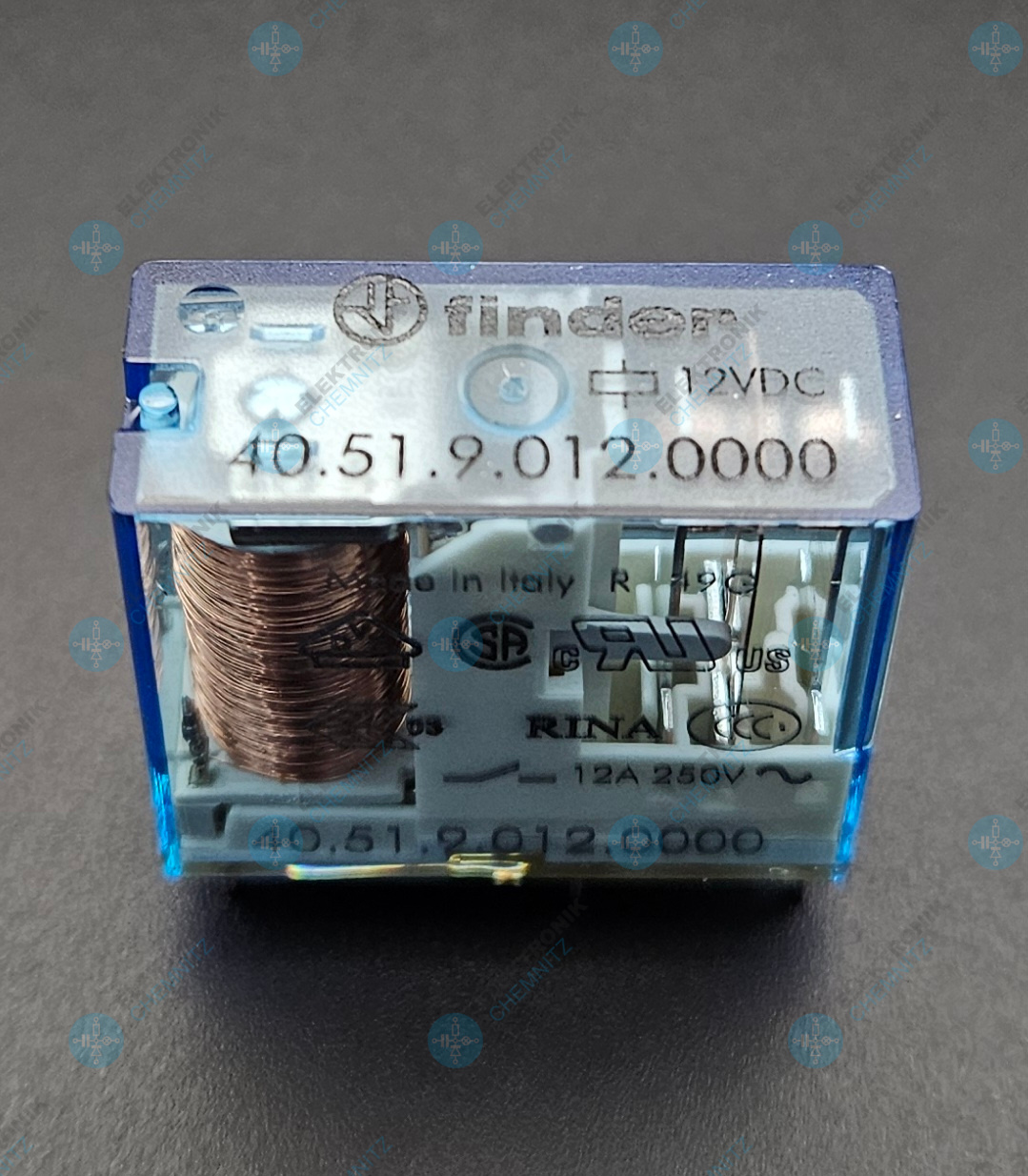 Finder 40.51.9.012.0000 Steck- /Printrelais 12 V / DC 1 x Wechsler 10 A 250 VAC