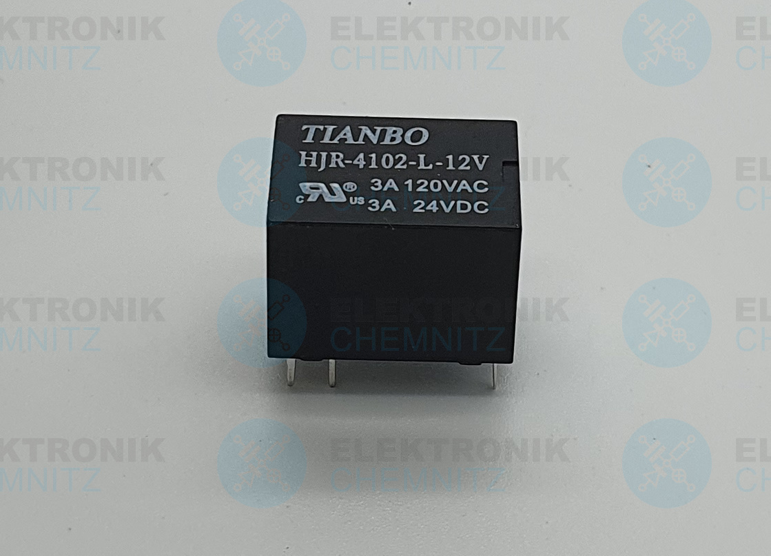 TIANBO HJR-4102-L-12V Miniaturrelais Form C 12 V DC 1 x Wechsler 5 A
