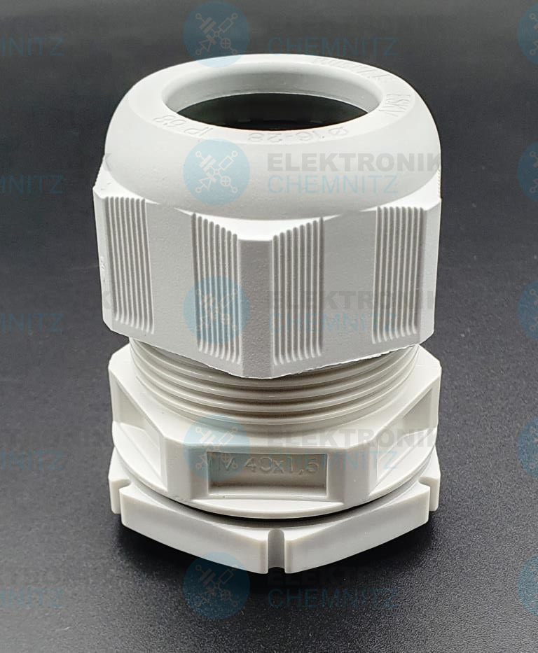 WISKA ESKV 40 LG Verschraubung M40 mit Gegenmutter und Dichtring IP68 aus PA Kabel 16 - 28 mm