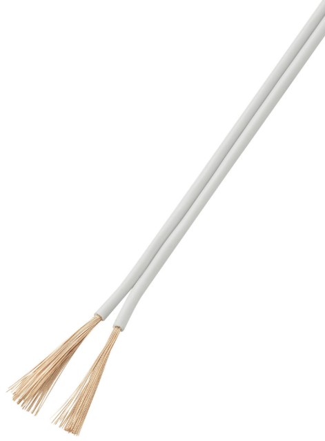 PVC-Litze NYFAZ 2 x 0,75 mm² weiß CCA 48 V