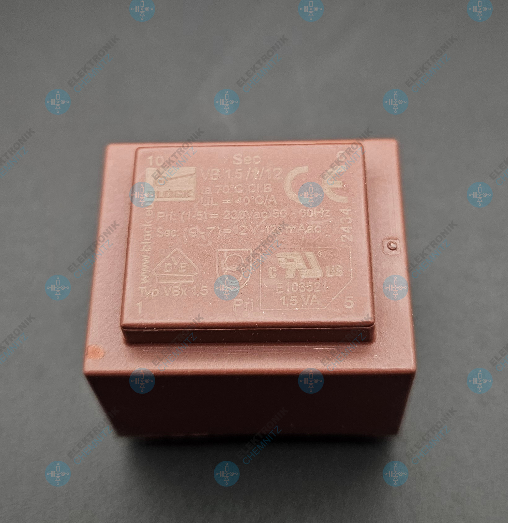 BLOCK Printtrafo VB 1,5/1/12 230 V AC 1 x 12 V AC 125 mA 1,5 VA