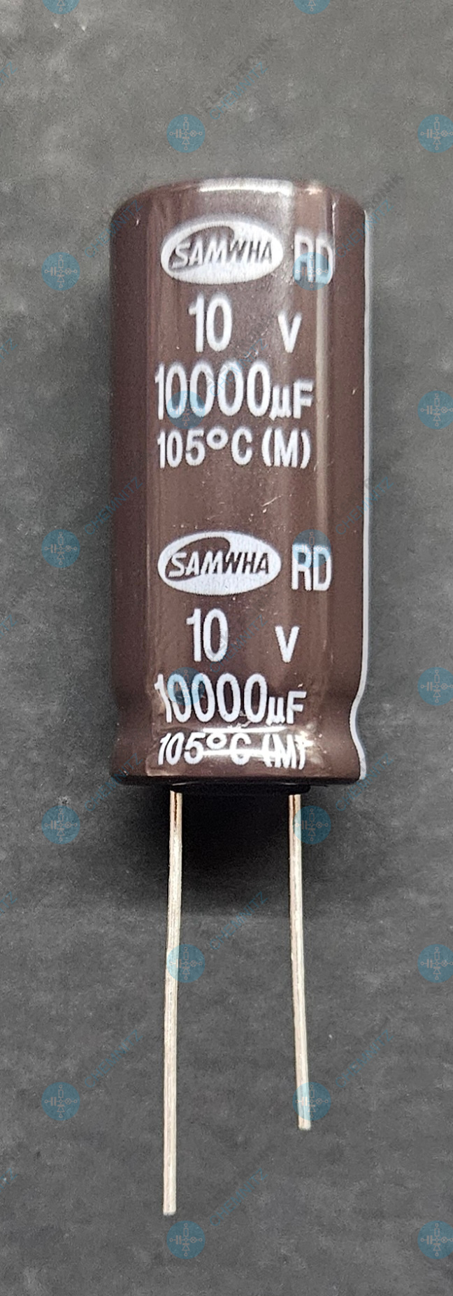 Elektrolytkondensator radial 10000 µF 10 V 105° C RM 7,5 mm Ø 16,1 mm Höhe 36,4 mm