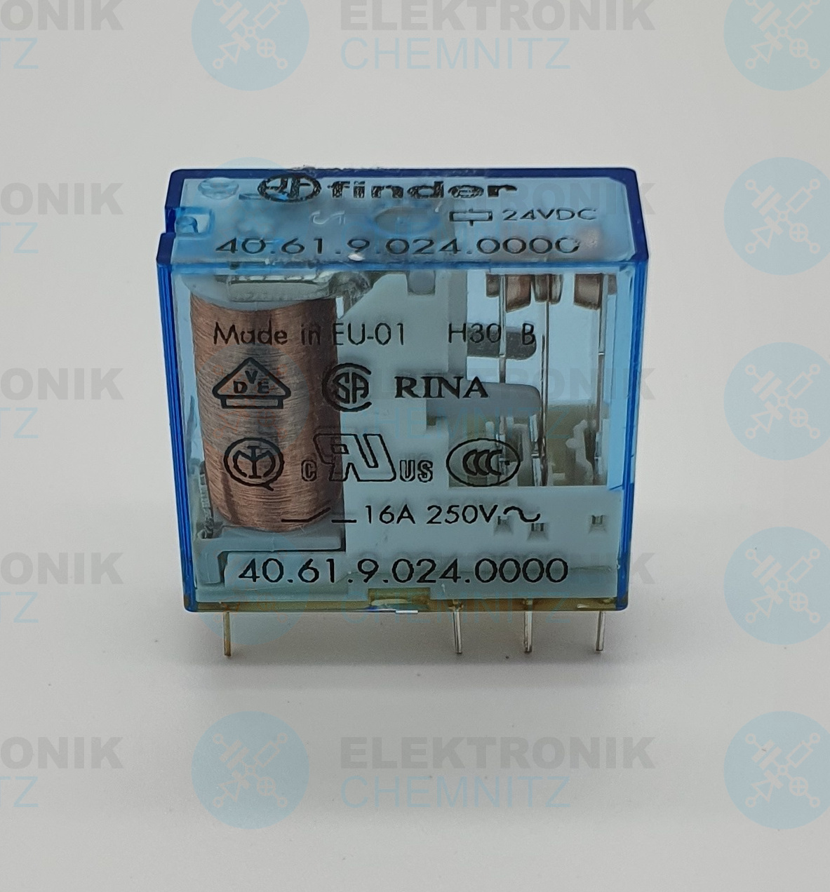 Finder 40.61.9.024.0000 Steck- /Printrelais  24 V / DC 1 x Wechsler 16 A