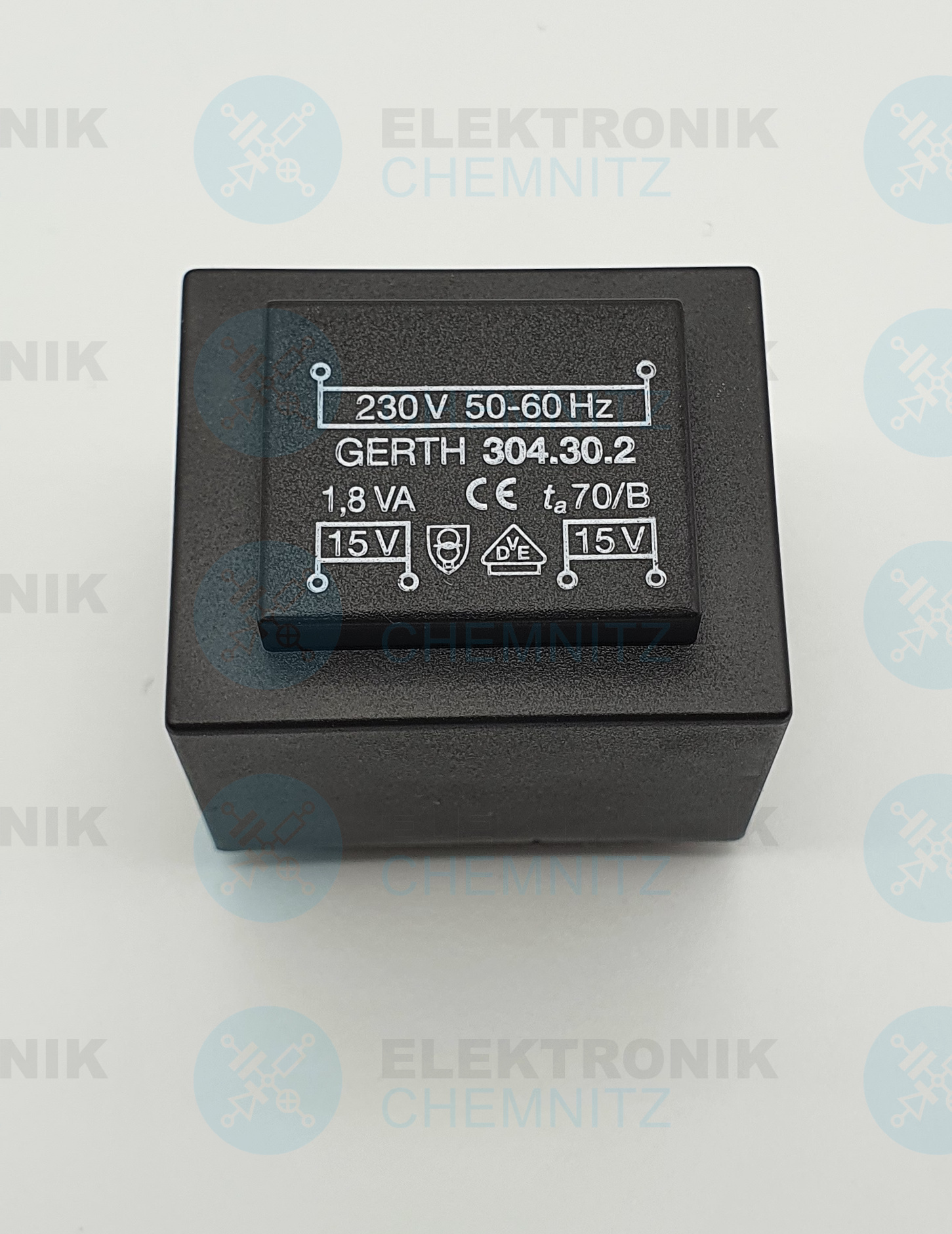 GERTH Printtrafo 304.30.2 230 V AC 2 x 15 V AC 1,8 VA