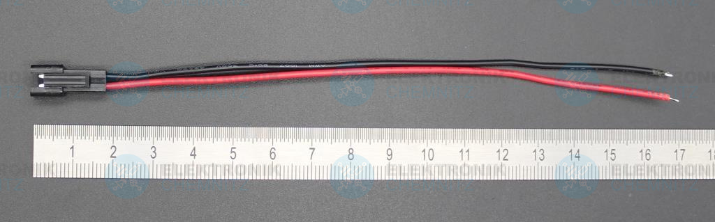 Anschlusskabel mit JST SM Stecker männlich 2-polig 22 AWG 15 cm