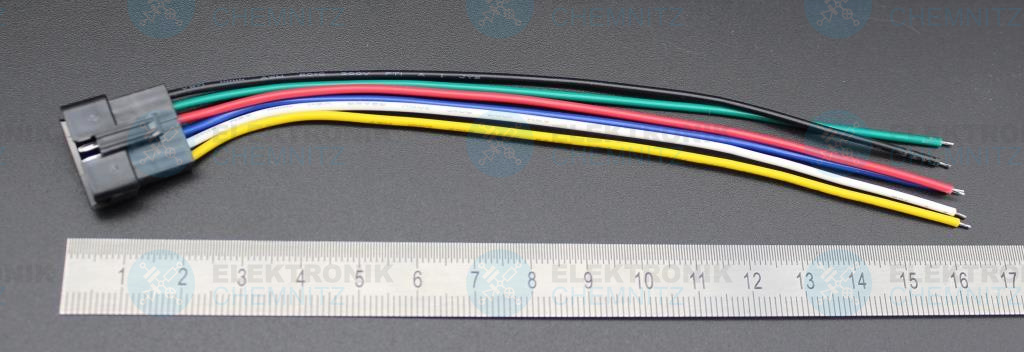 Anschlusskabel mit JST SM Stecker männlich 6-polig 22 AWG 15 cm