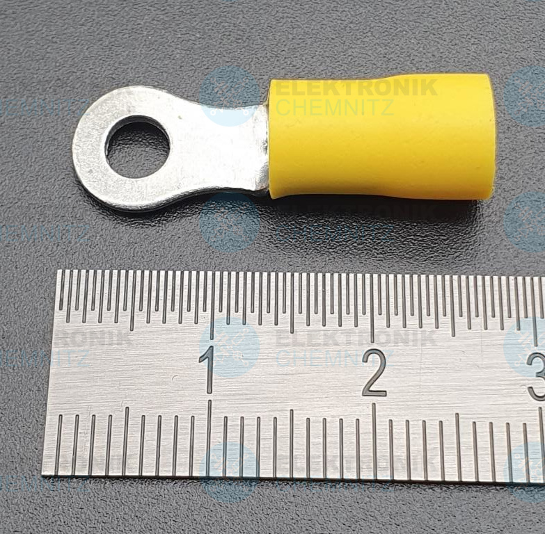 Ring-Kabelschuh M4 gelb 4-6 mm²