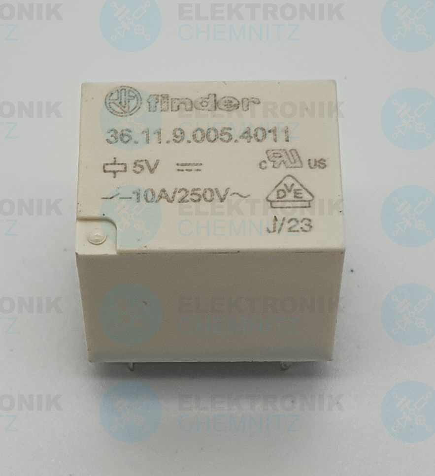 Finder 36.11.9.005.4011 Printrelais 5 V / DC 1 x Wechsler 10 A 250 VAC