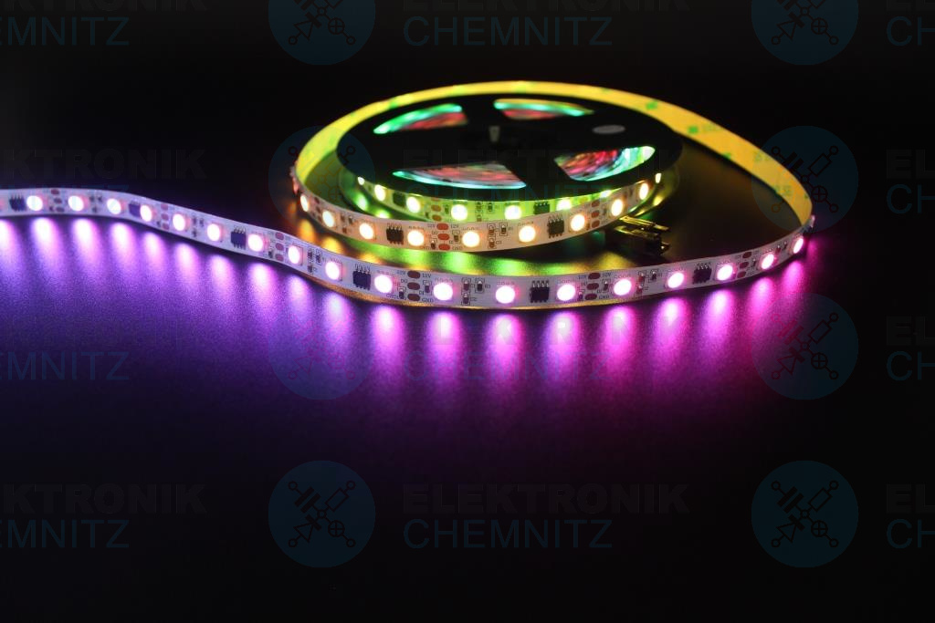 LED Streifen 5050-60-UCS2904B digital DC12V RGBW 6000K 20px/m IP20 PCB: weiß 10mm
