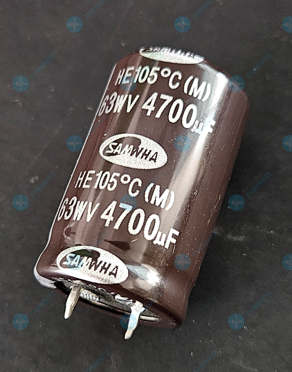Elektrolytkondensator radial 4700 µF 63 V 105° C RM 10 mm Snap-In Ø 25,5 mm Höhe 41,1 mm