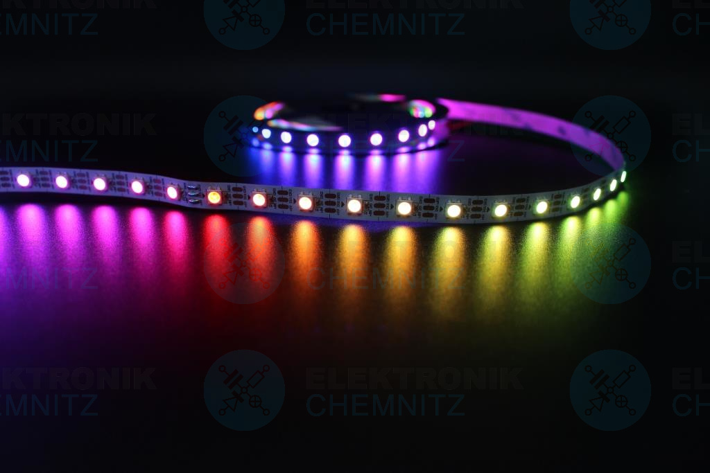 LED Streifen 5050-60-SK6812 digital DC5V RGB 60px/m IP20 PCB: weiß 10mm