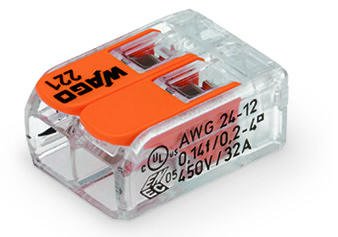 WAGO 221-412 Installationsklemme bis 4mm² CU 2-fach
