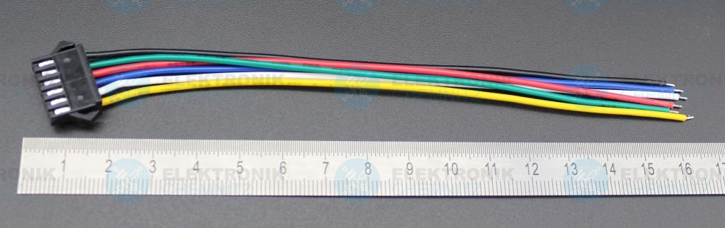 Anschlusskabel mit JST SM Buchse weiblich 6-polig 22 AWG 15 cm
