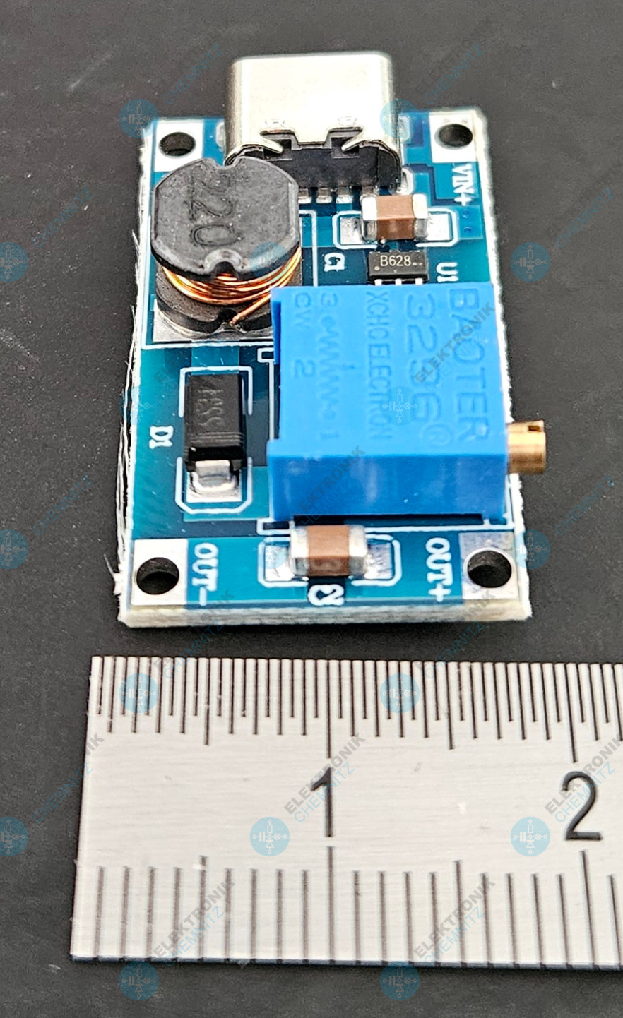 DC-DC Step-Up Converter mit USB-C – 2–24 V Eingang, 5–28 V Ausgang