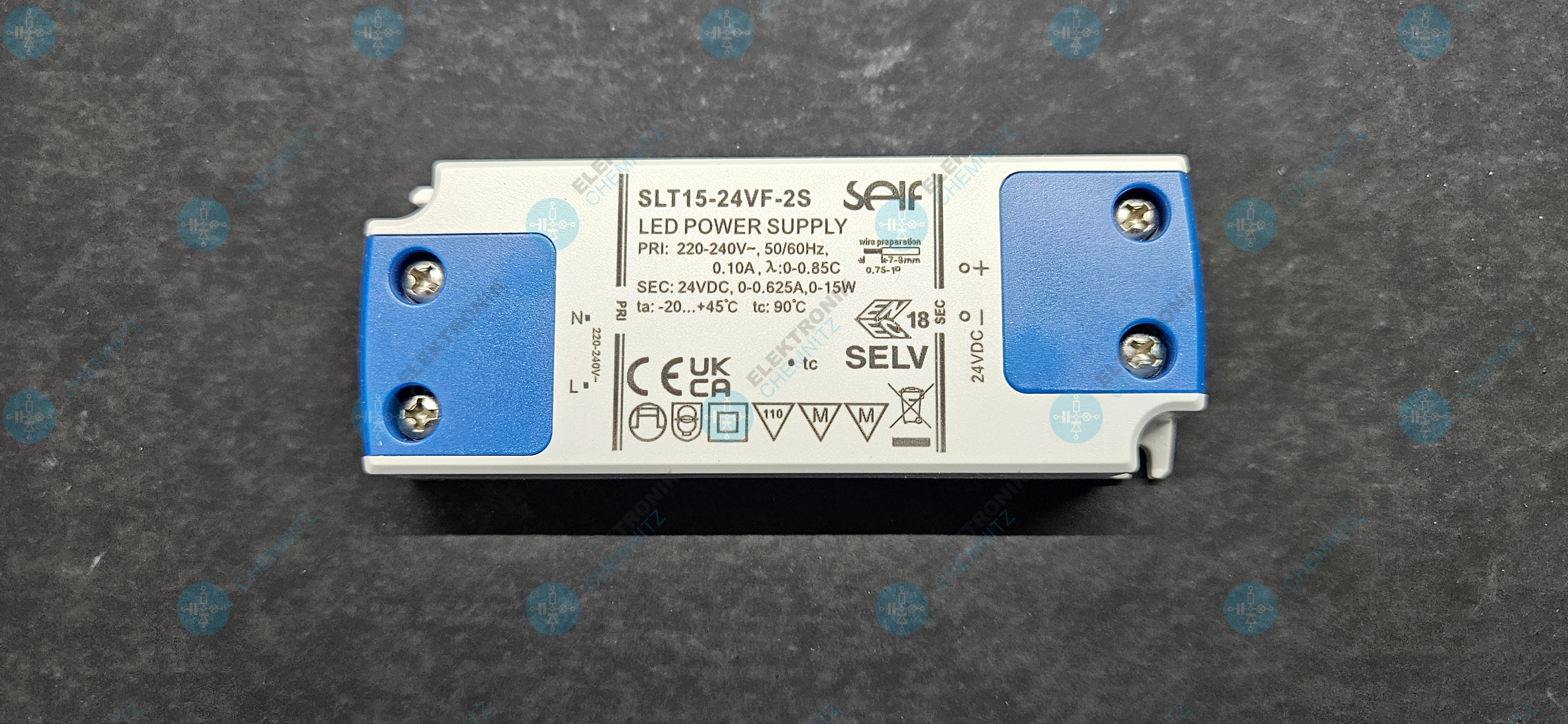 Self SLT15-24VF-2S Schaltnetzteil 24 VDC 15 W 0,625 A 220-240 VAC IP20