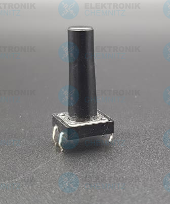 Kurzhubtaster 50mA Schließer 12x12 Höhe 25mm Durchsteckmontage 4-polig