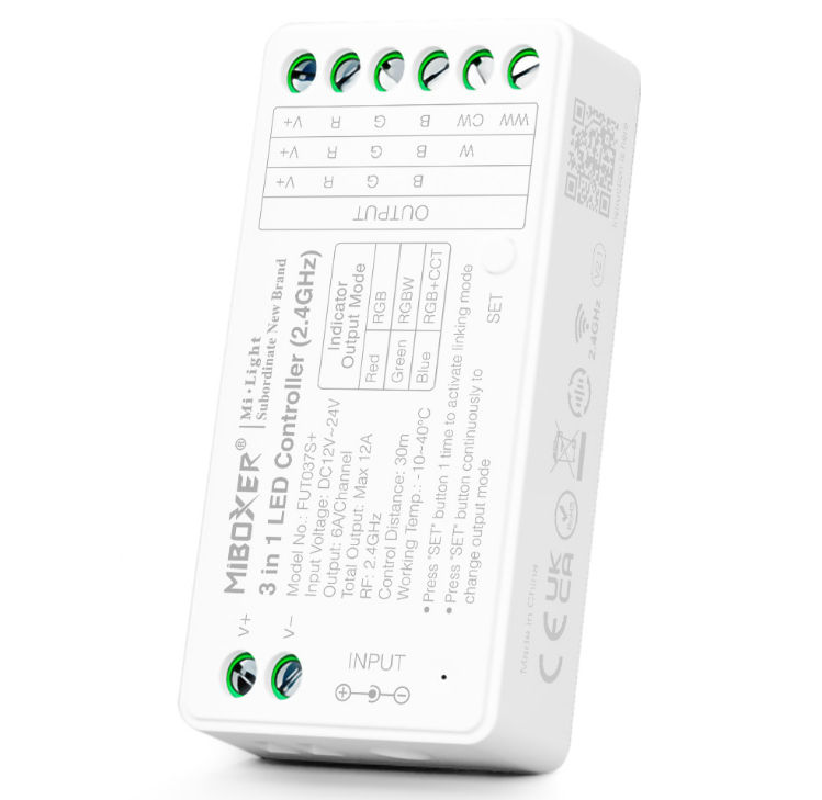 MiBOXER FUT037-S+ 3 in 1 LED-Controller 12-24 VDC 2,4 GHz