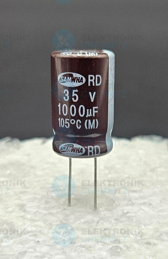 Elektrolytkondensator radial 1000 µF 35 V 105° C RM 5,0 mm DM 13 mm