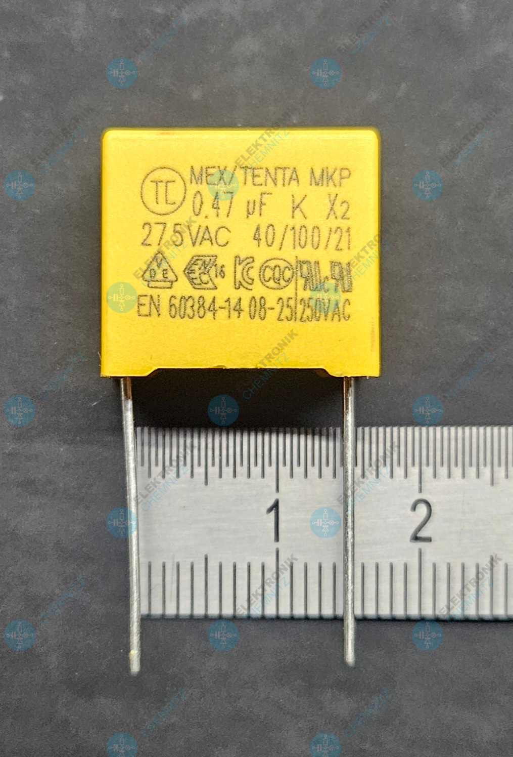 Entstörkondensator MEX/TENTA MKP 0,47 µF X2 275 VAC 40/100/21