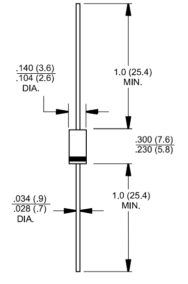 Gleichrichterdiode SF 28 2 A 600 V DO15 SF28G-T Super Fast