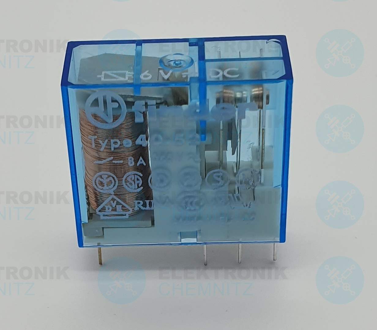 Finder 40.52.9.006.0000 Steck- /Printrelais  6V / DC 2 x Wechsler 8A