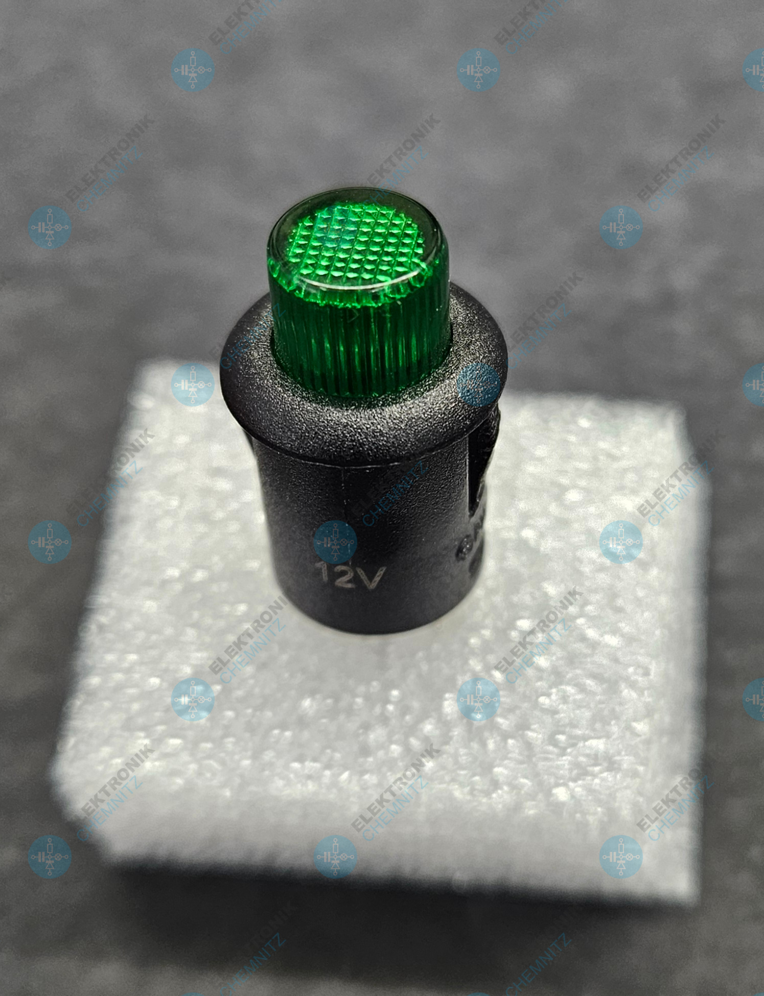 Multicomp Pro R13-548CL-05-BG Druckschalter mit LED grün 12 VDC 1 x Schließer 3P SPST (On)-Off (Led)