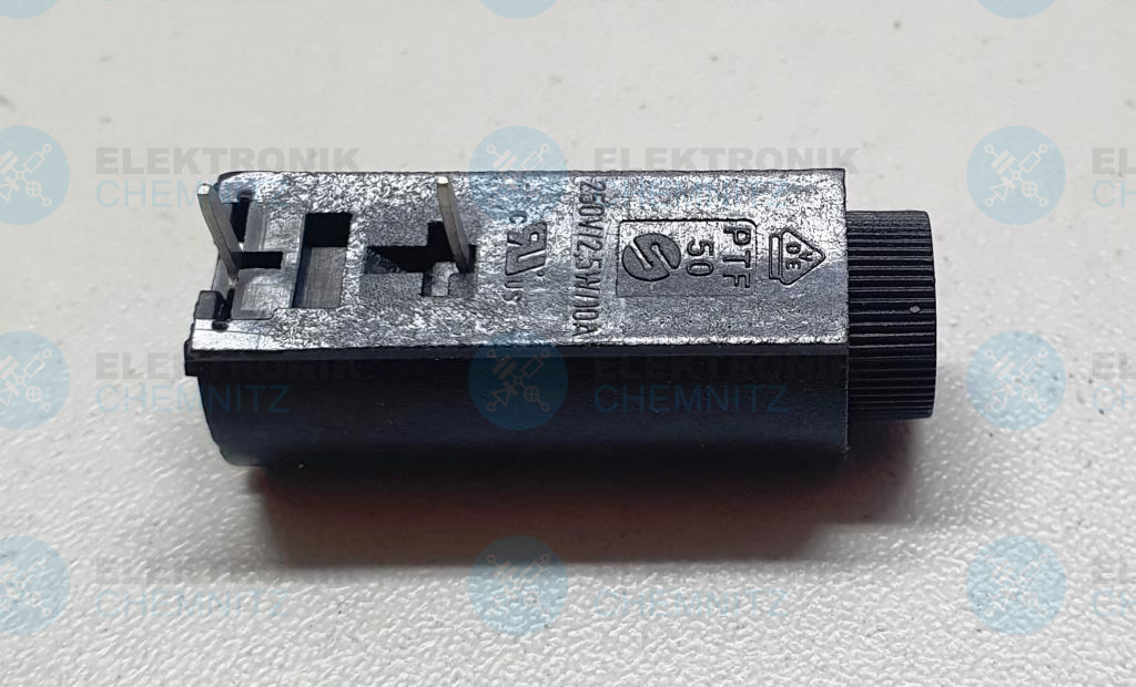 Sicherungshalter PTF/50   für Sicherung 5,0x20mm 6,3A 2,5W 250V Printmontage liegend