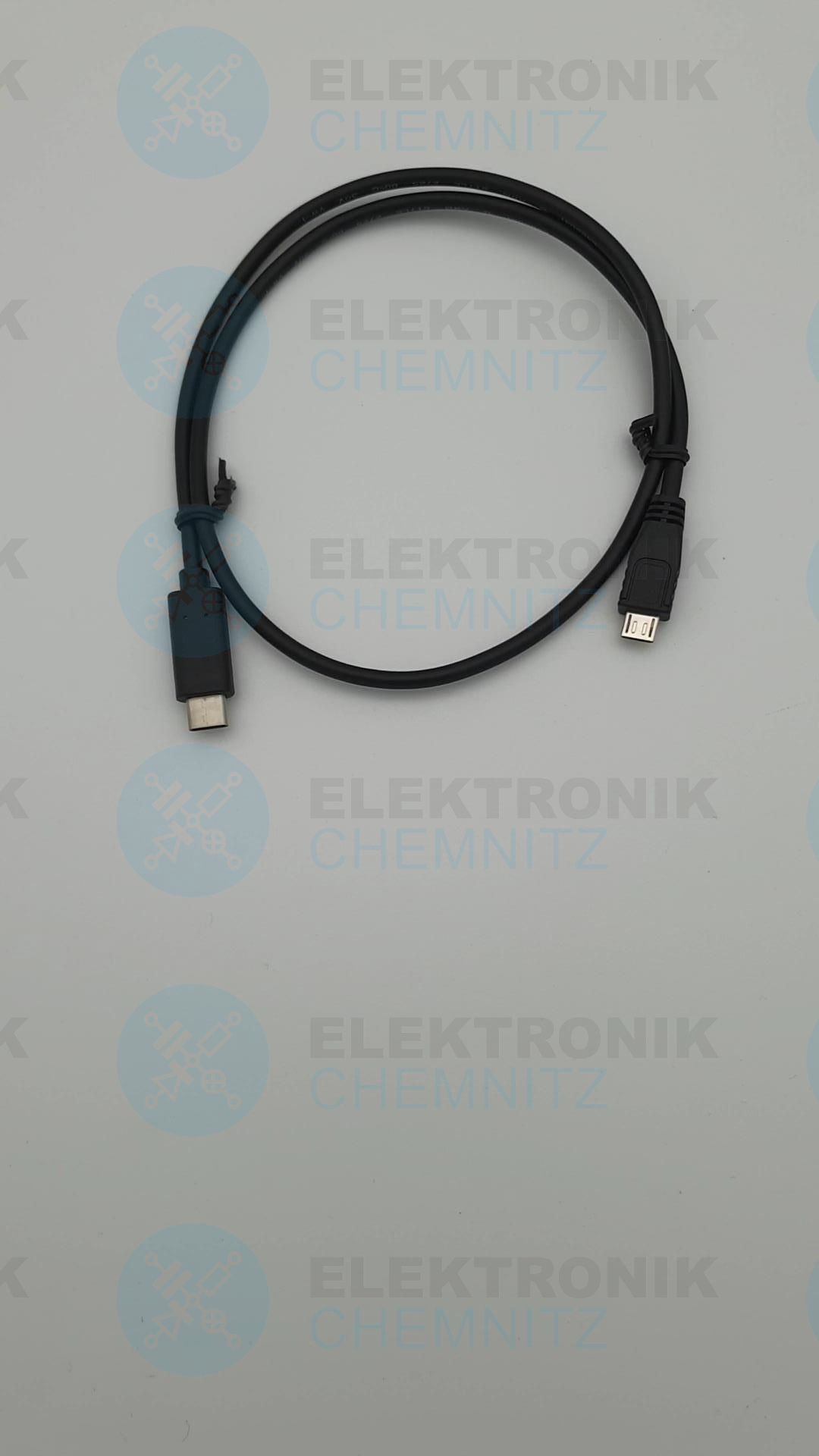 USB 2.0 Kabel schwarz 0,6m Typ C auf Micro Stecker B