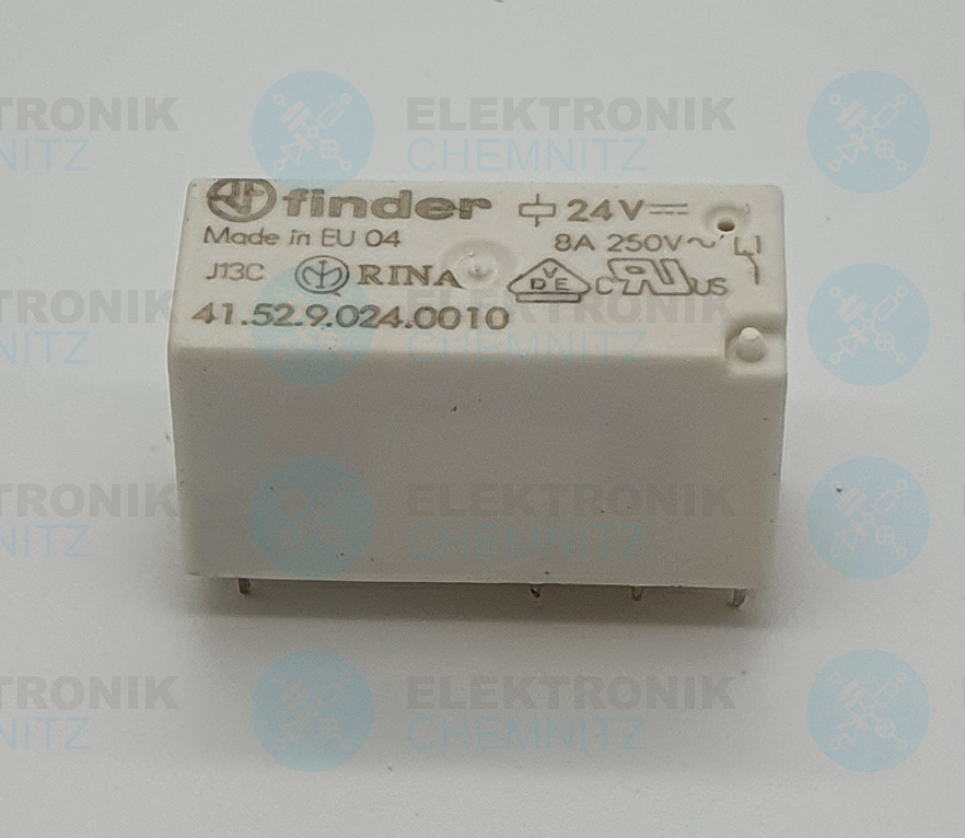 Finder 41.52.9.024.0010 Steck- /Printrelais 24 V / DC 2 x Wechsler 8 A 250 VAC